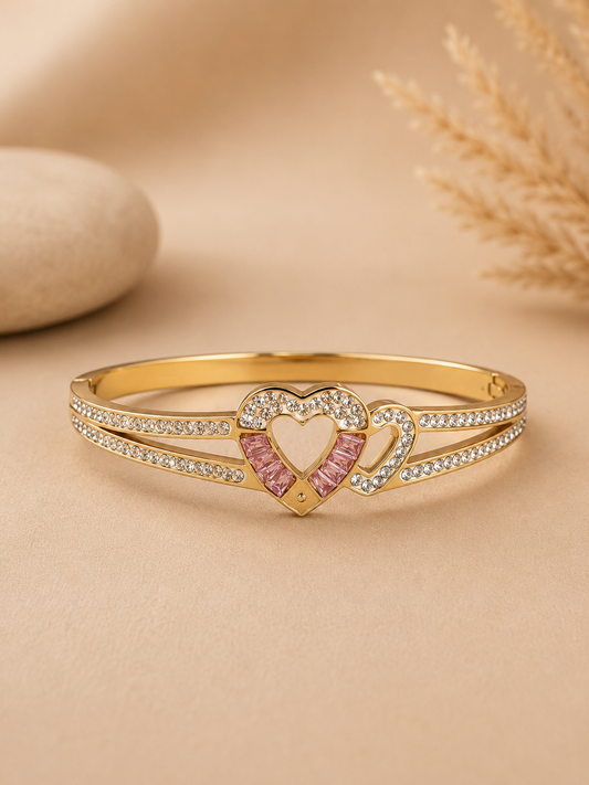 Blush Heart Bangle
