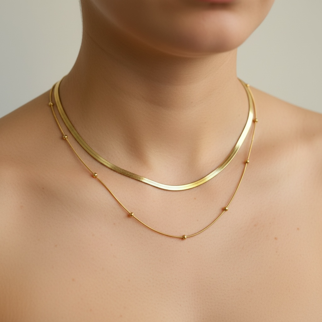 Golden Layered Necklacd